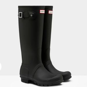 Matte Black Hunter Rain Boots